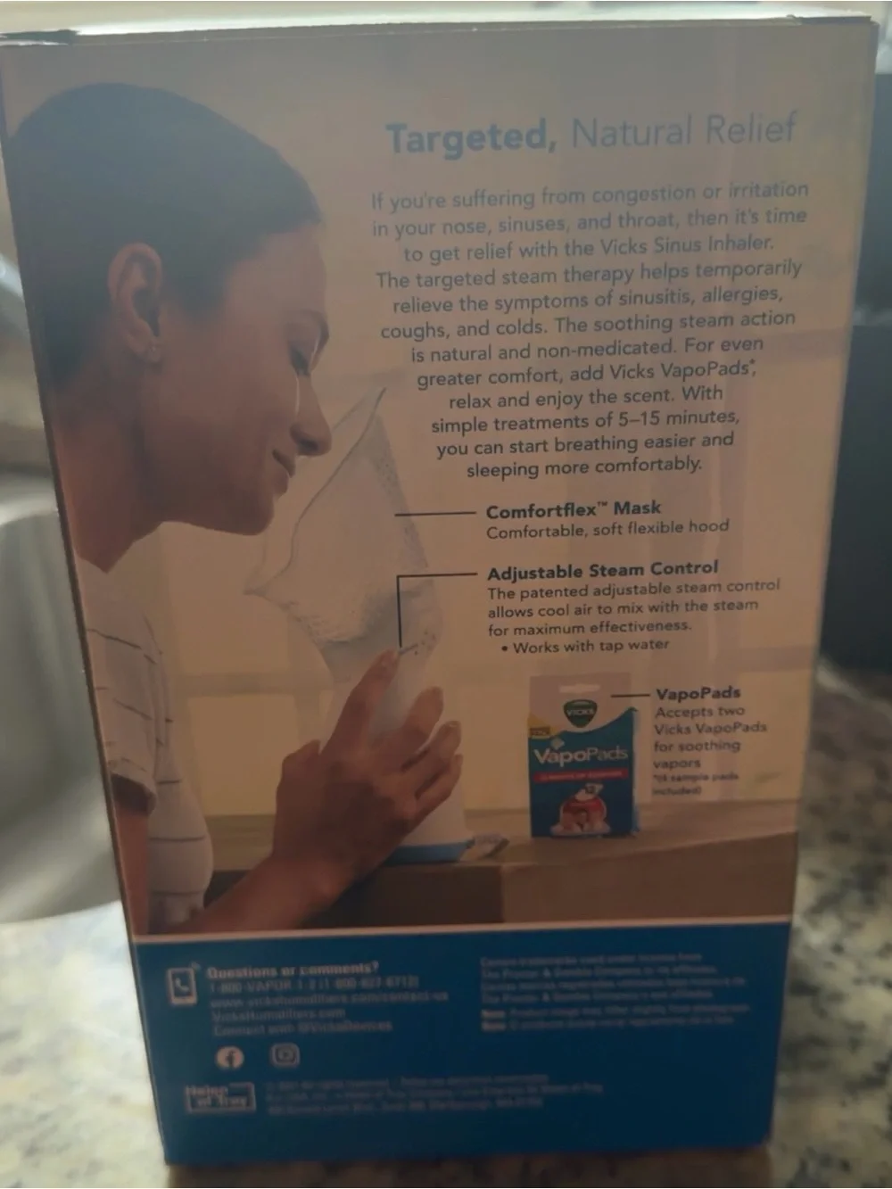 Sinus Inhaler - White Non-Medicated Steam Relief